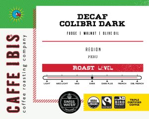 NEW: Decaf Organic Colibri Dark